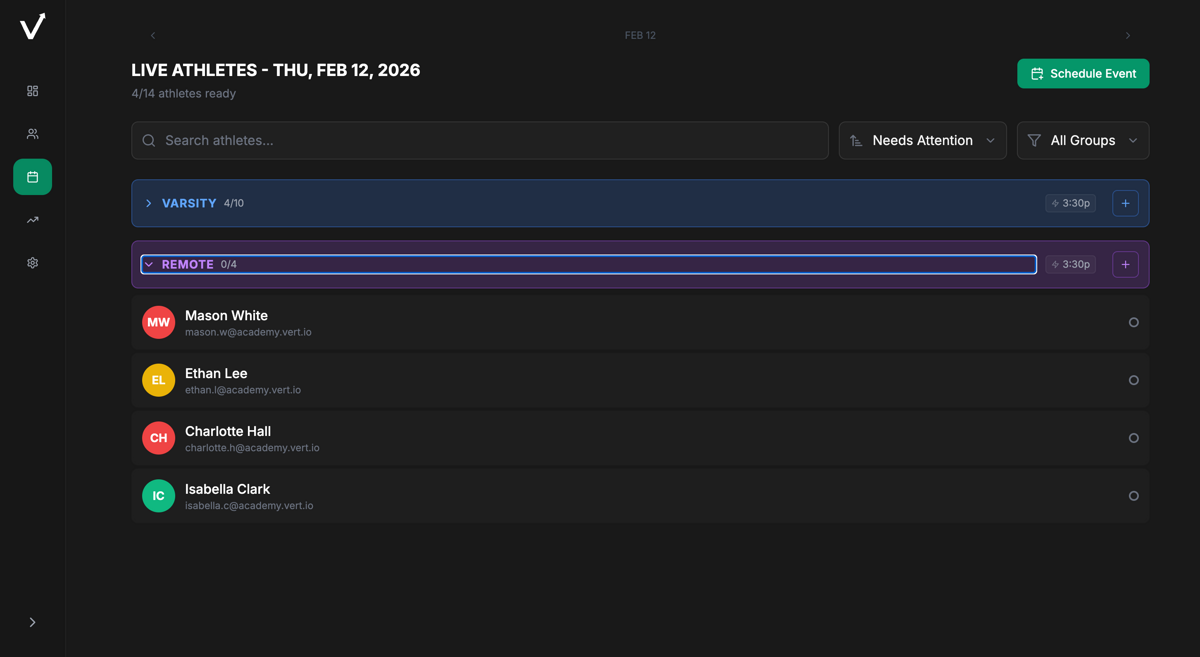 Vertical Group Segmentation - group-based fueling structures